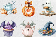 Pastel Halloween Tea Party Clipart, an Illustration by Black Bird Studio (Thumbnail 5 of 6)