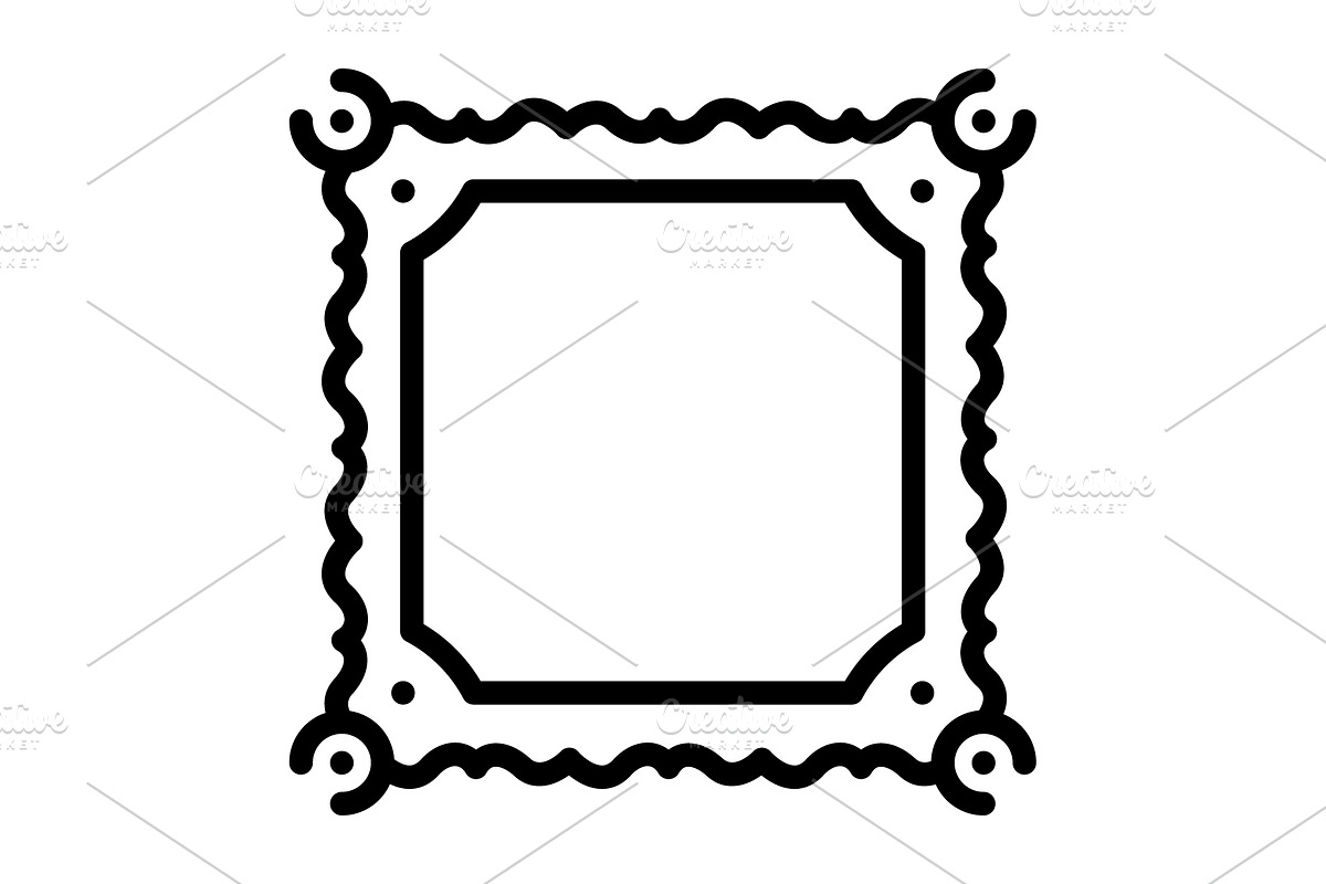 Border frames black icon, an Outline Icon by Creative priyanka