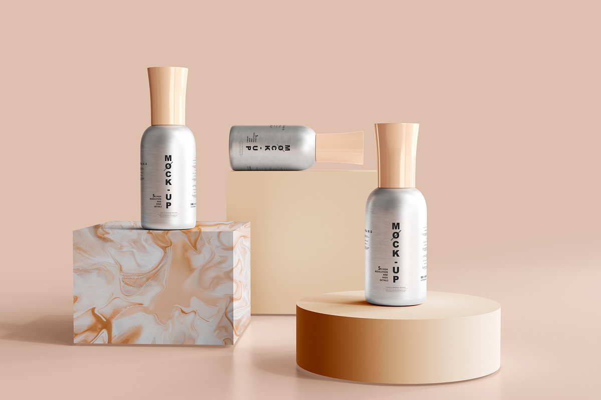 Aluminum Cosmetic Mockup Bundle, a Cups & Container Mockup by pmvch (Photo 143 of 206)