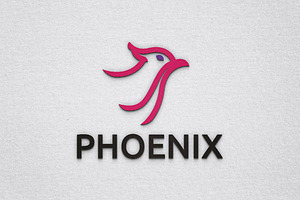 Red Phoenix Bird Animal Head Logo, a Branding & Logo Template by jongcreative