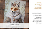 Baroque Royalty Animals Postcards, an Illustration by The Dutch Lady Designs (Thumbnail 5 of 7)