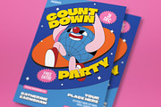 Blue Countdown Party Flyer Set, a Flyer Template by graphicook (Thumbnail 2 of 3)