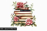 Watercolor Floral Book Clipart, an Illustration by crative8112 (Thumbnail 7 of 11)