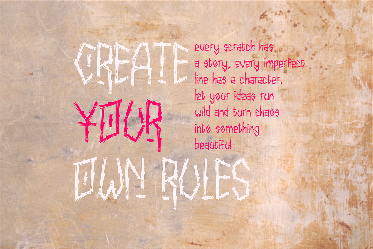 Rundock - Scratch Display Font, a Handwritten Font by idealistudio (Photo 5 of 5)