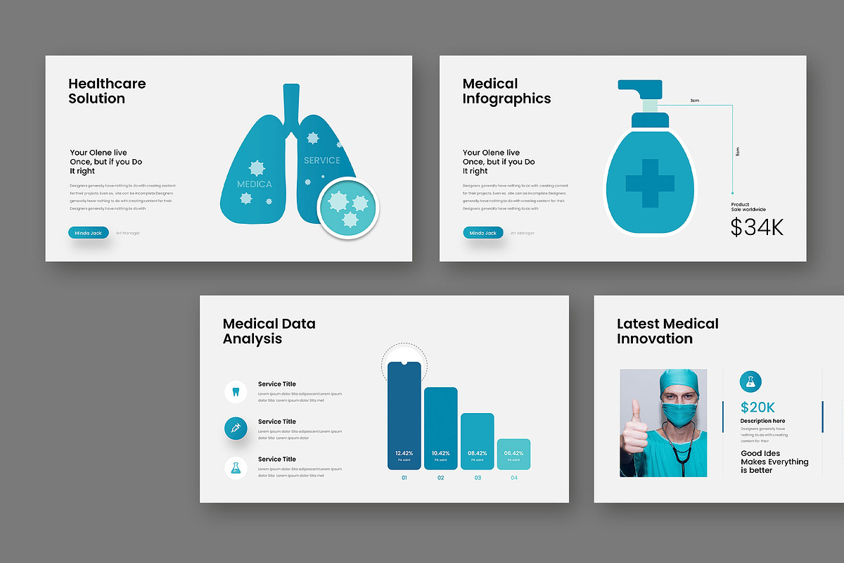 Medical- Healthcare Solution, a Presentation Template by KreateTribe (Photo 3 of 6)