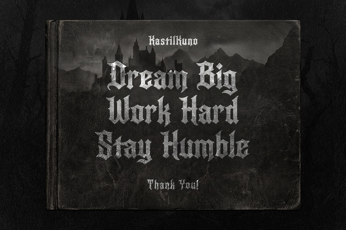 Kastil Kuno - Blackletter Font, a Blackletter Font by Aksapix Studio (Photo 7 of 7)