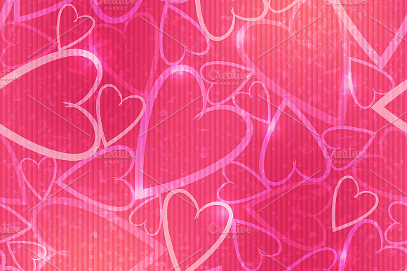 Pink Romantic Seamless Pattern With