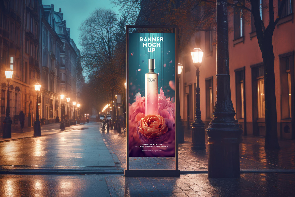 20 Street Poster and Banner Mockups, an Advertising Mockup by optimism (Photo 11 of 21)