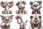 Quirky Animals Clipart, an Illustration by Craft Nest (Thumbnail 5 of 6)