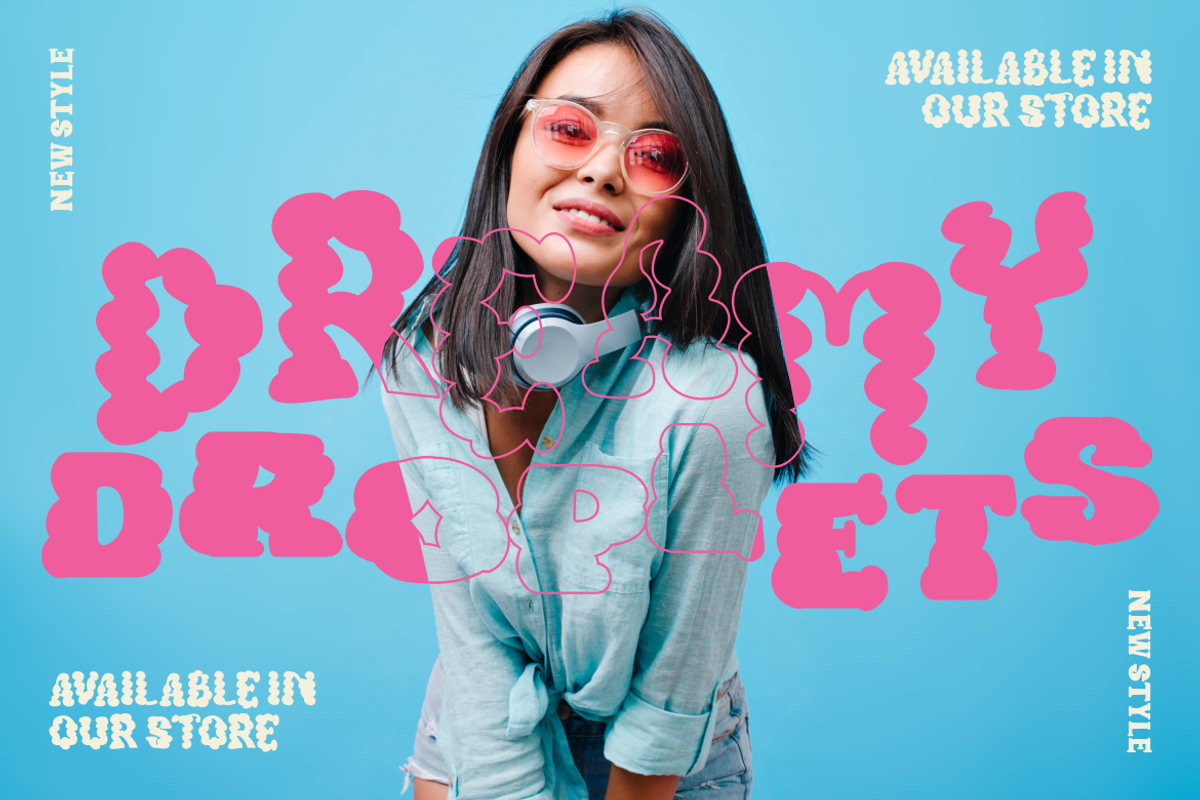 Frosted Flair - Bubble Display Font, a Font by PutraCetol Studio (Photo 7 of 11)