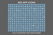 300 Carolina Blue iOS 14 Icon Pack, an Icon by A Good Design Studio (Thumbnail 3 of 4)