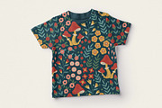 Woodland Mushrooms Seamless Pattern, a Wallpaper Graphic by Irina Ostapenko (Thumbnail 3 of 5)