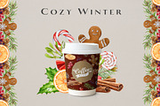 Winter Spices Watercolor Clipart, a Seasonal Illustration by AnitaPol (Thumbnail 4 of 13)