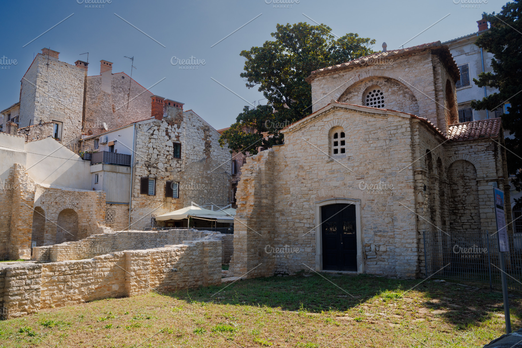 Church of Santa Maria Formosa in Pula, Croatia, small Byzantine church, an Architecture Photo by Bepslabor