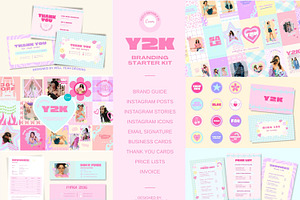 Y2K Vibes Branding Starter Kit Canva