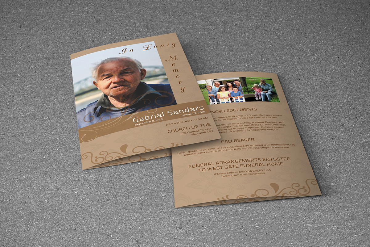 Funeral Program Template-V439, a Brochure Template by Template Shop (Photo 3 of 4)