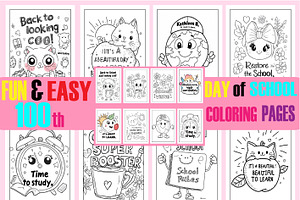 Fun And Easy 100th Day of School, an Animal Illustration by Design Home
