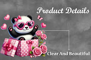 Valentine Cute Panda Clipart Bundle, a Seasonal Illustration by Craft Nest (Thumbnail 3 of 5)