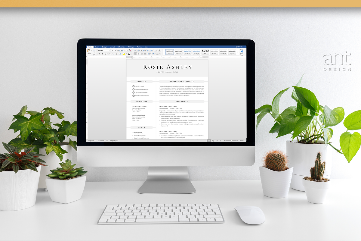 Modern Resume Template - Rosie, a Resume Template by AntDesignStudio (Photo 7 of 9)