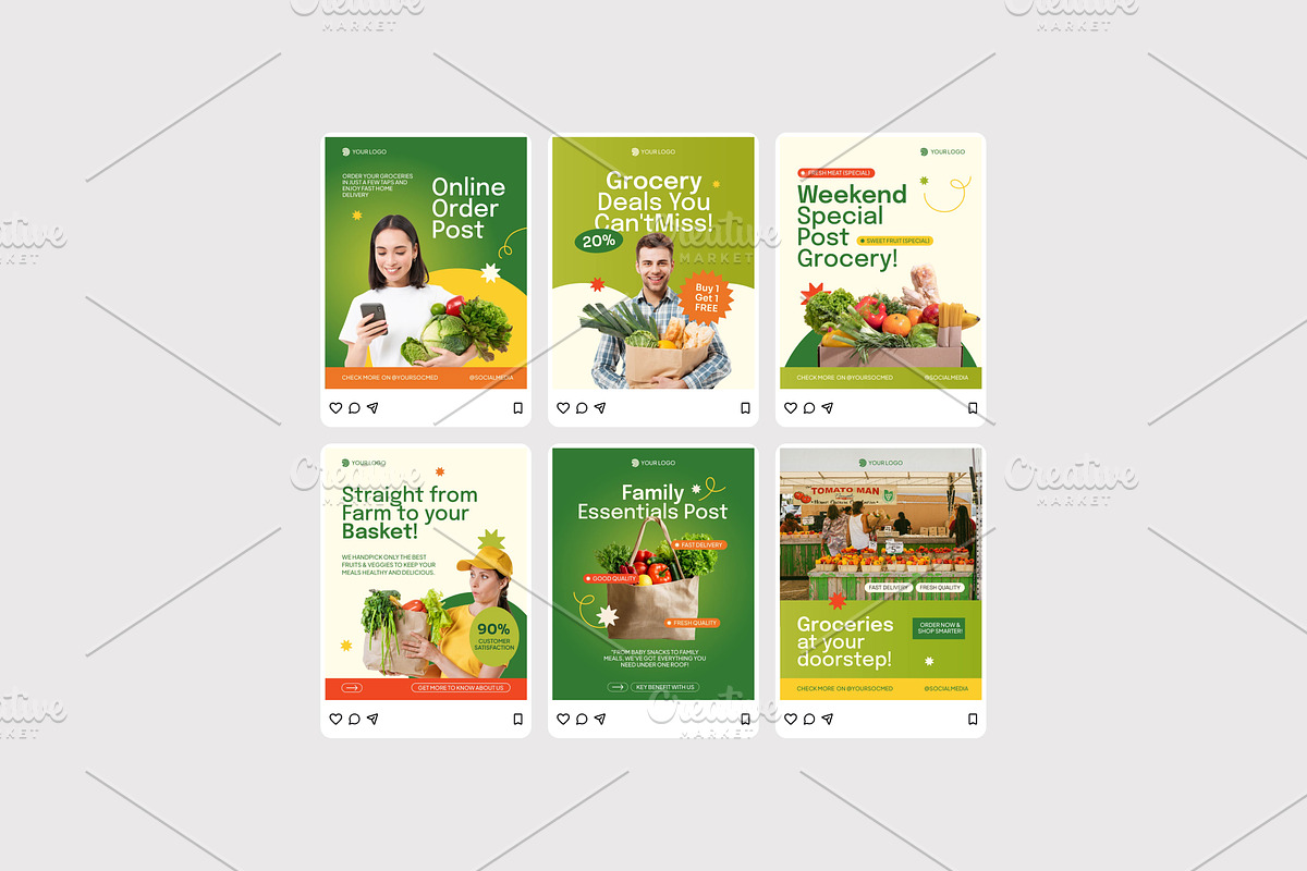 Grocery Market - Instagram Post, a Social Media Template by Izdihaar_Studio (Photo 4 of 4)