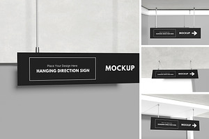 Celing Sign Mockup