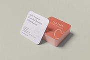 Rounded Square Business Cards Mockup, a Mockup by Pexelyou (Thumbnail 4 of 6)