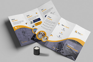 Construction Trifold Brochure Layout