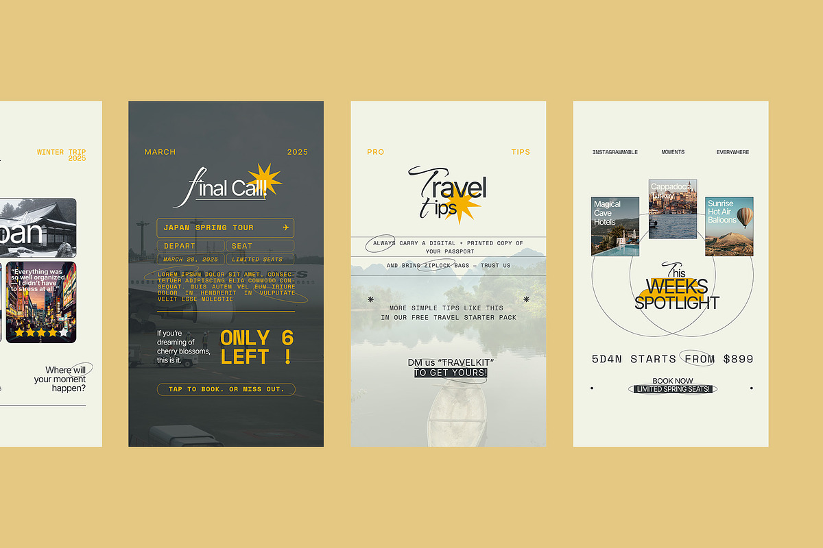 Travel and Tour Instagram Pack, a Social Media Template by fakhroo (Photo 3 of 4)