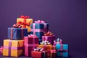 86 Gift boxes with ribbons and bows, a Holiday Photo by Handmadefont (Thumbnail 42 of 90)