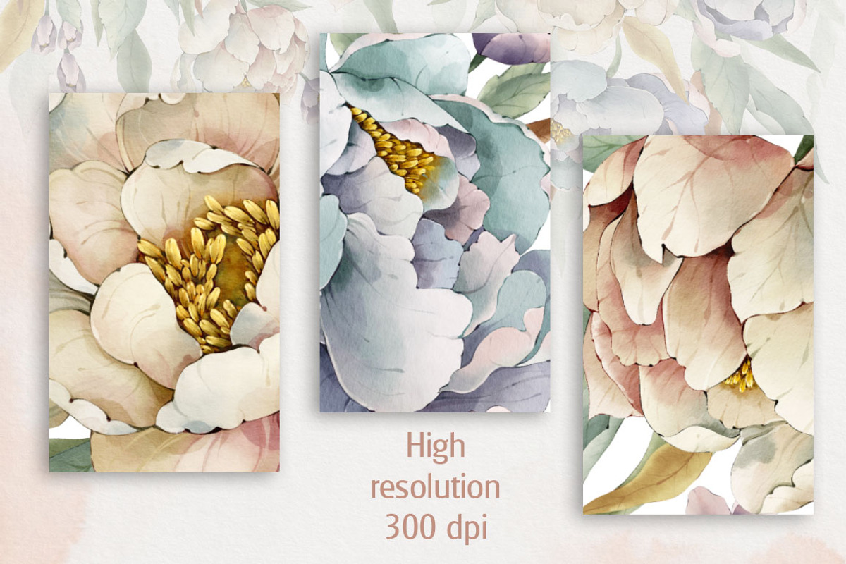 Watercolor flowers bloom set, a Decorative Illustration by AP Studio (Photo 12 of 18)