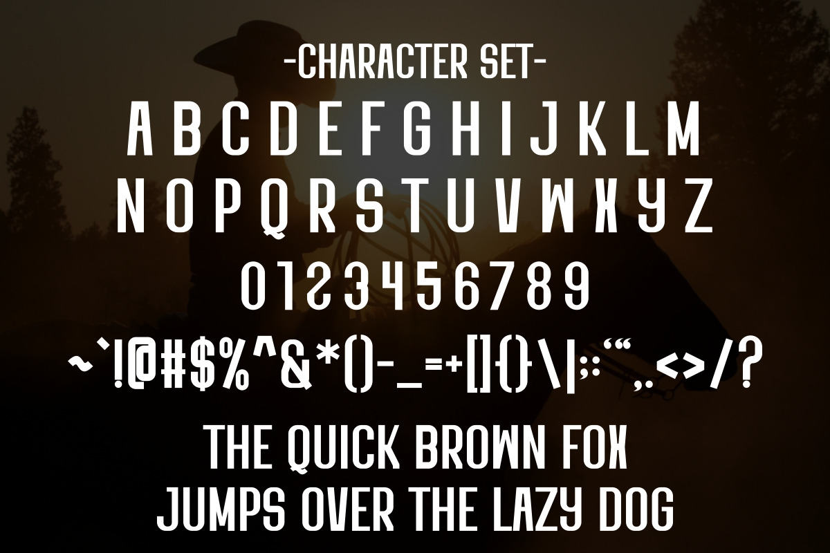 Vintage Cowboy - Bold Vintage Font, a Sans Serif Font by Pian45 Studio (Photo 8 of 9)