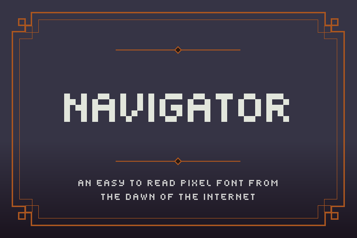 Navigator - Pixel Art font