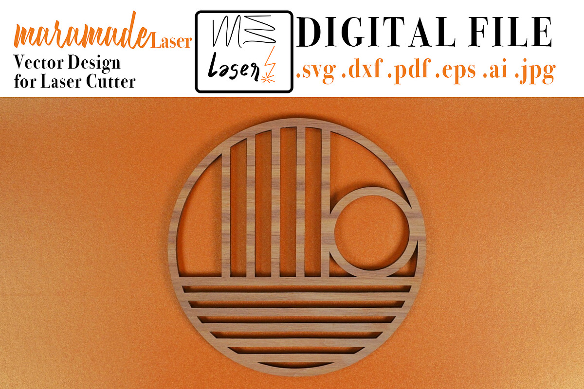 Trivet Bauhaus 1 File for Laser Cut., an Object Graphic by MaramadeLaser (Photo 1 of 5)