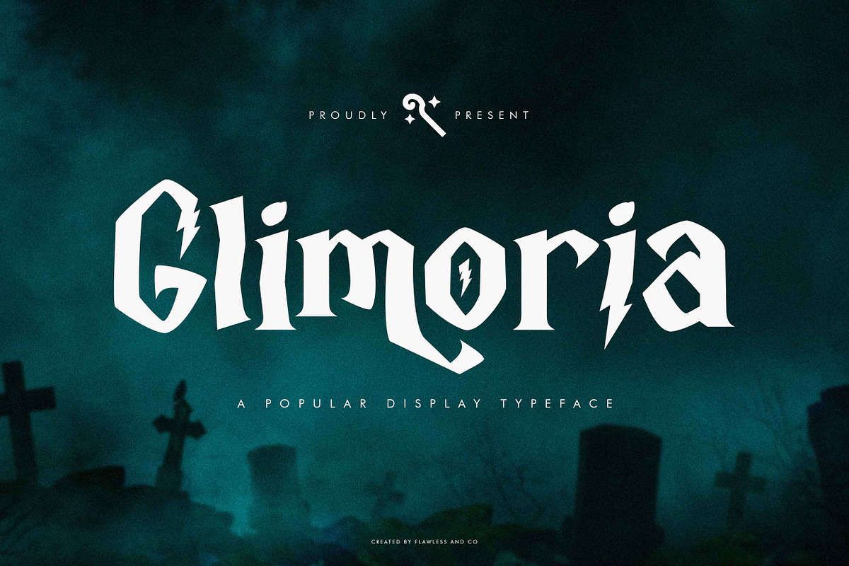 Glimoria - Horror Font, a Font by Flawless And Co (Photo 1 of 10)