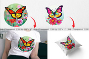 Wildflower Butterfly Clipart, a Graphic by Artnoy (Thumbnail 3 of 5)