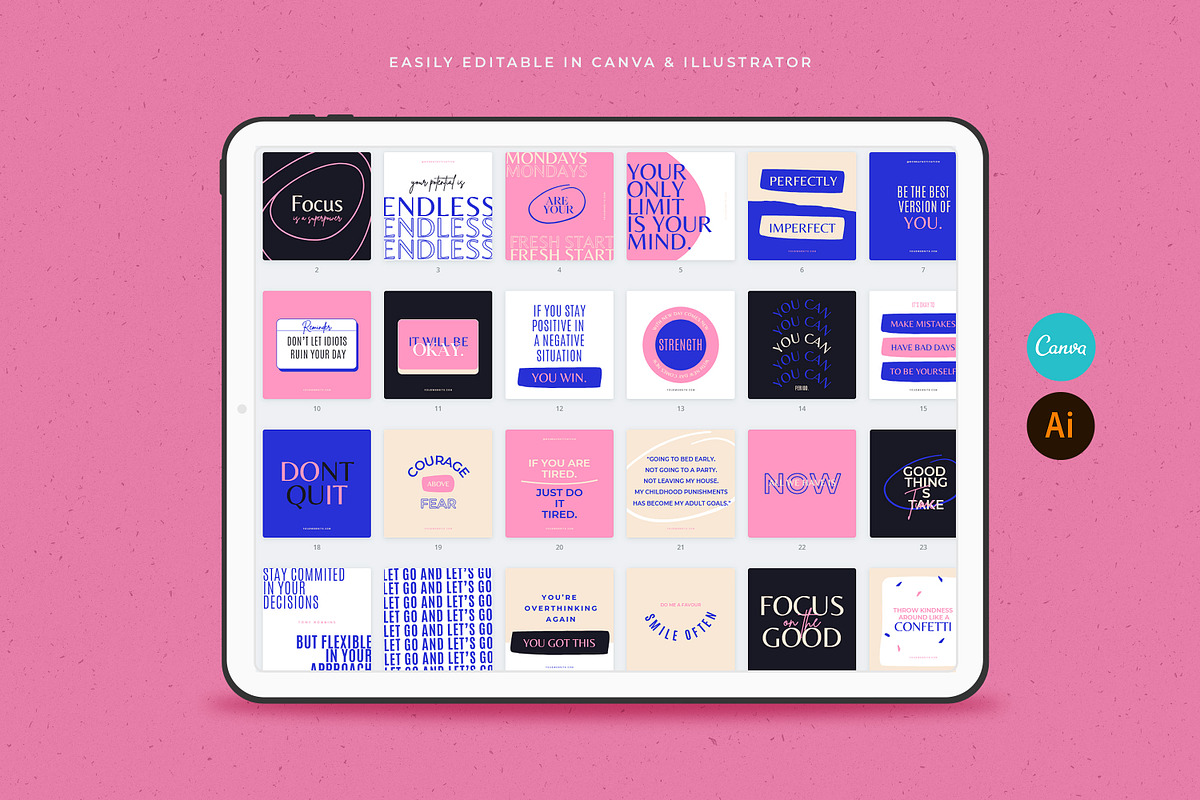 Instagram Quote Bundle CANVA, a Social Media Template by AndrewPixel (Photo 2 of 12)