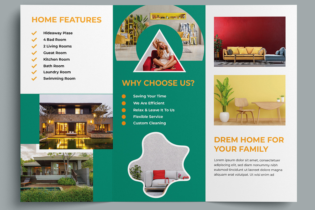House Trifold Design Layout, a Brochure Template by MightyDesign (Photo 3 of 7)