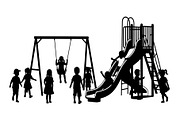 50 Kids Playground Silhouette Bundle, an Illustration by Gfx_Store (Thumbnail 36 of 51)