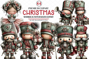 Christmas Nutcracker Soldier Clipart, an Illustration by cherrydesign