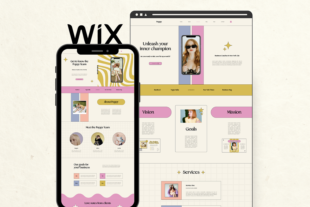 Wix Website Template Small Business, a Wix Template by Branding Babe Co. (Photo 1 of 10)