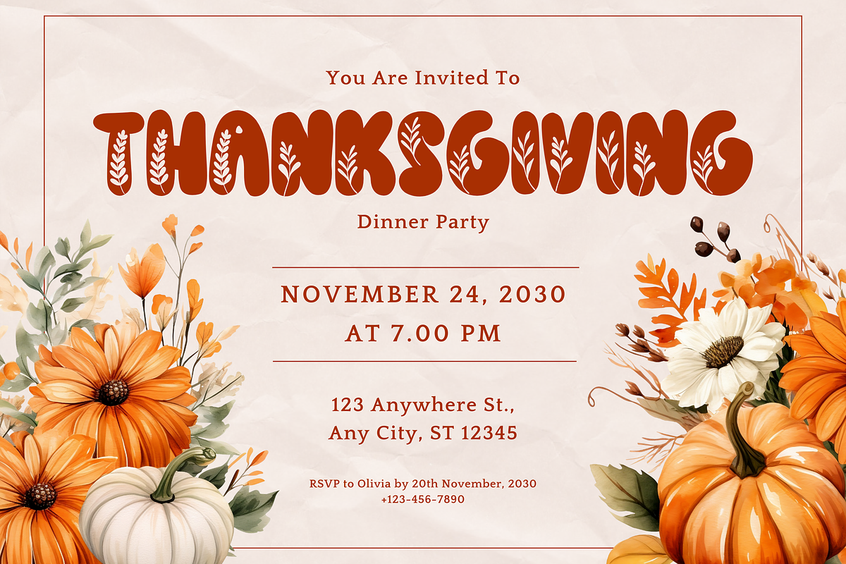 Flower Thanksgiving Font, a Handwritten Font by Dm Studio (Photo 4 of 7)