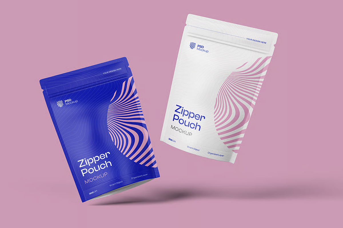 Pouch Mockup Multiple Views, a Packaging Mockup by graphicsauce