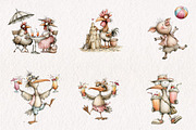 Quirky Beach Animals PNG Clipart, a Seasonal Illustration by CreationArt (Thumbnail 3 of 7)