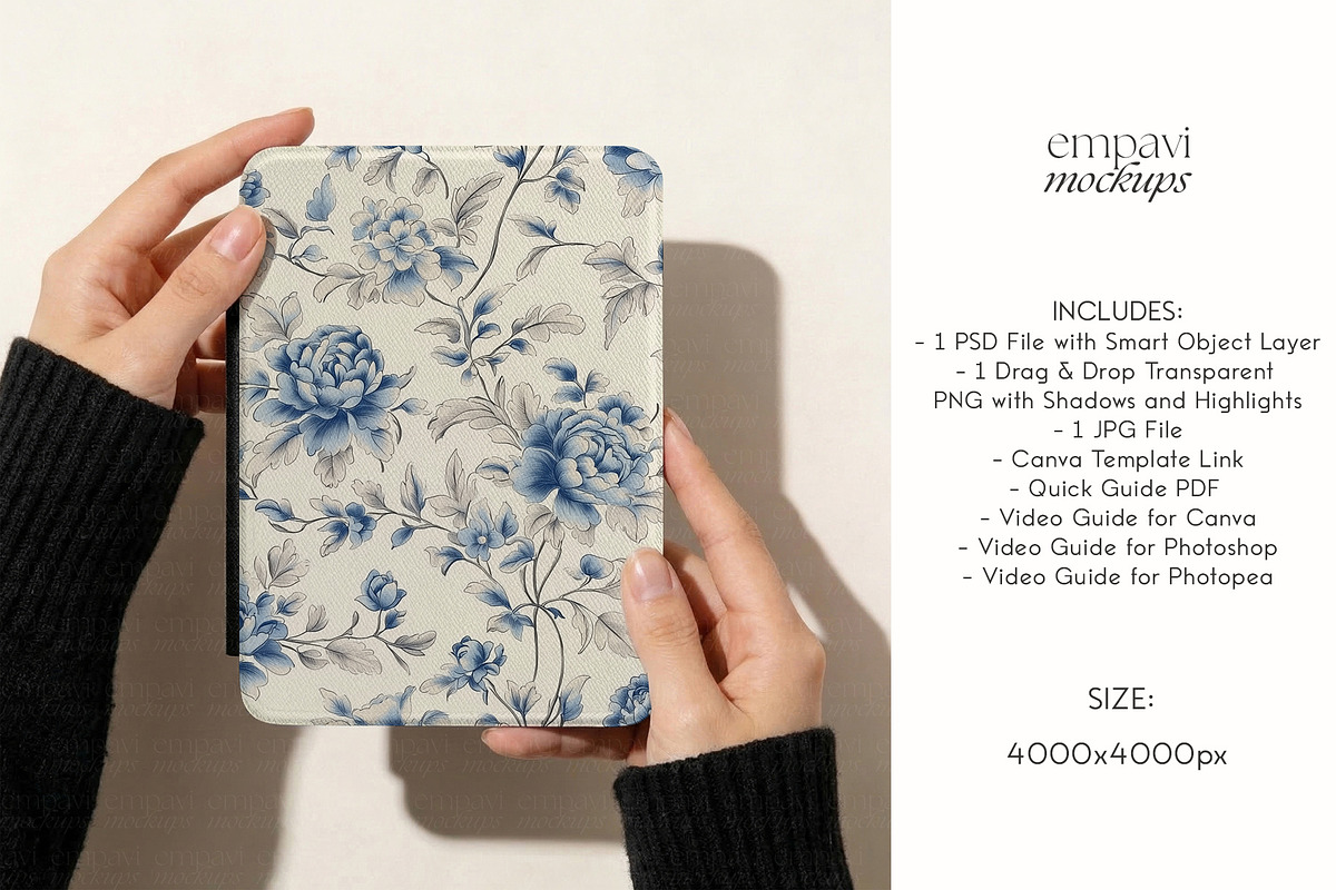 Kindle Case Mockup, an Advertising Mockup by EmpaviMockups (Photo 5 of 8)