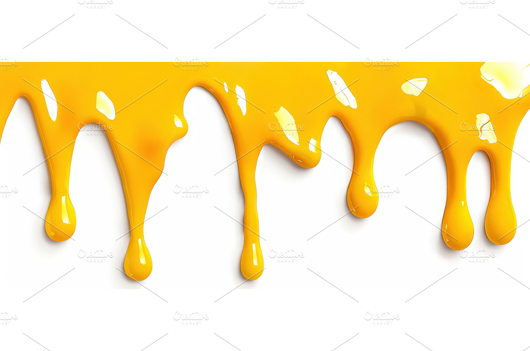 Vibrant Yellow Paint Drip, an Abstract Photo by piter.goskov