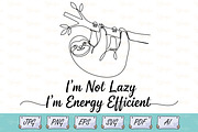 One Line Sloth Funny Quote T-Shirt, an Animal Illustration by Ghagra (Thumbnail 1 of 7)
