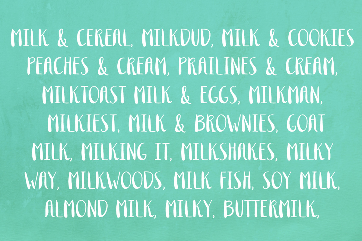 Milkmaid - A Smooth Uppercase Font preview 5