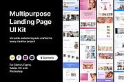 Multipurpose Landing Page UI Kit, an UI Kit Template by flr.24 (Thumbnail 1 of 2)
