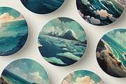 Solitary Seas - Watercolor Oceans, an Illustration by Tugcu Design Co. (Thumbnail 6 of 8)