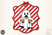 Halloween Ghost Coffee Frame, an Illustration by Libby Wishes (Thumbnail 1 of 6)